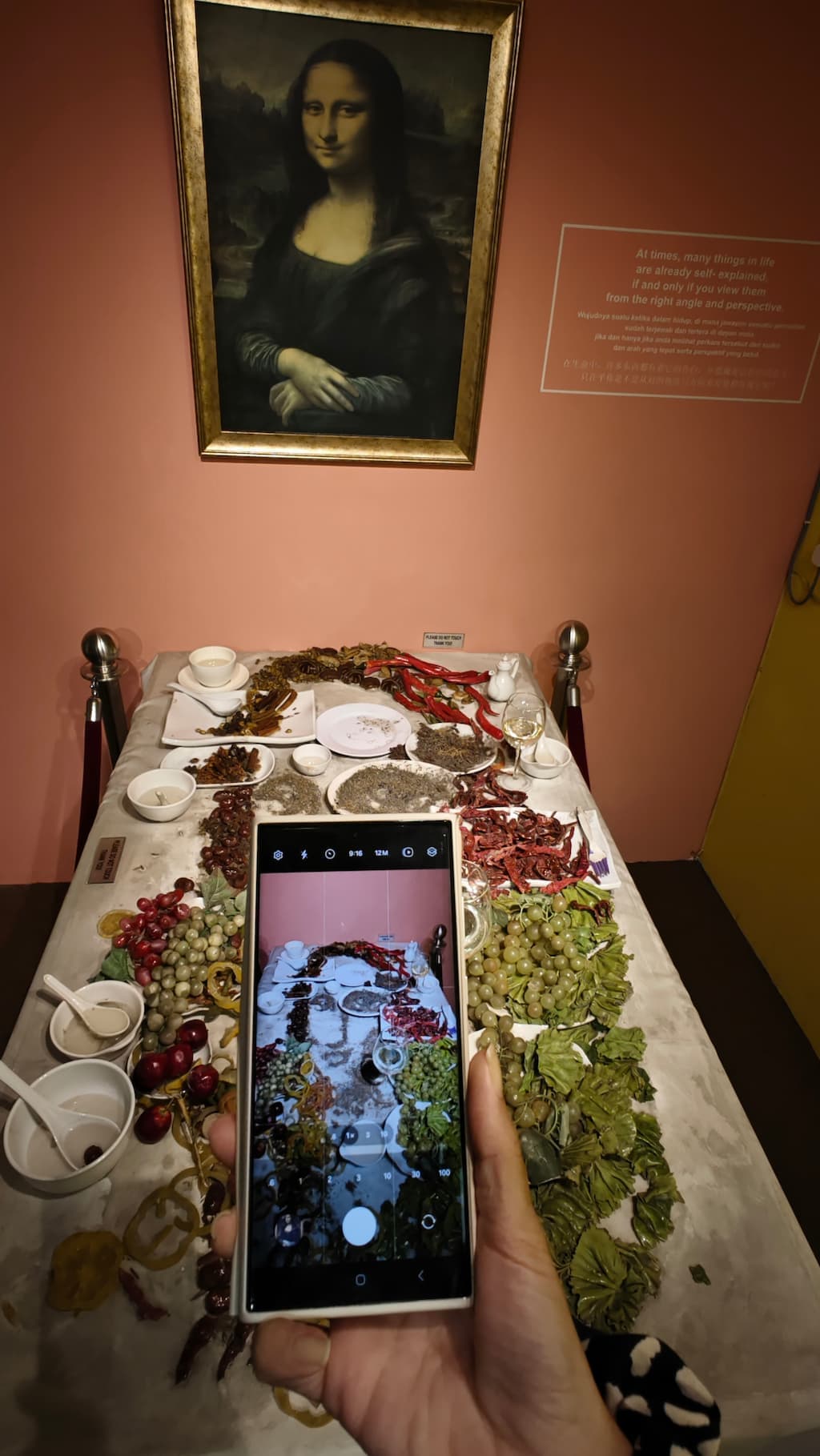 An oversized food display inside the Wonderfood Museum in George Town, Penang
